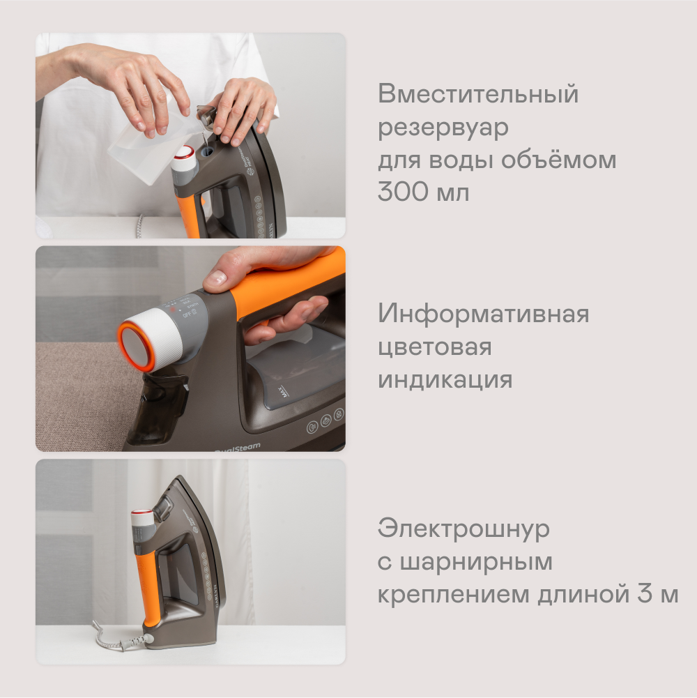 9205712 Утюг GARLYN GT-500 Pro серый STDN-0056430 - Вид №17