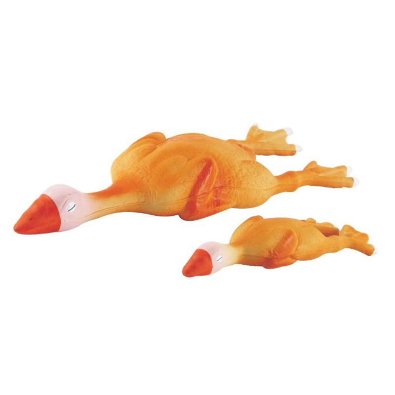 ПР0041403 Игрушка для собак Утка с пищалкой 44x11,5x6см латекс MAJOR 