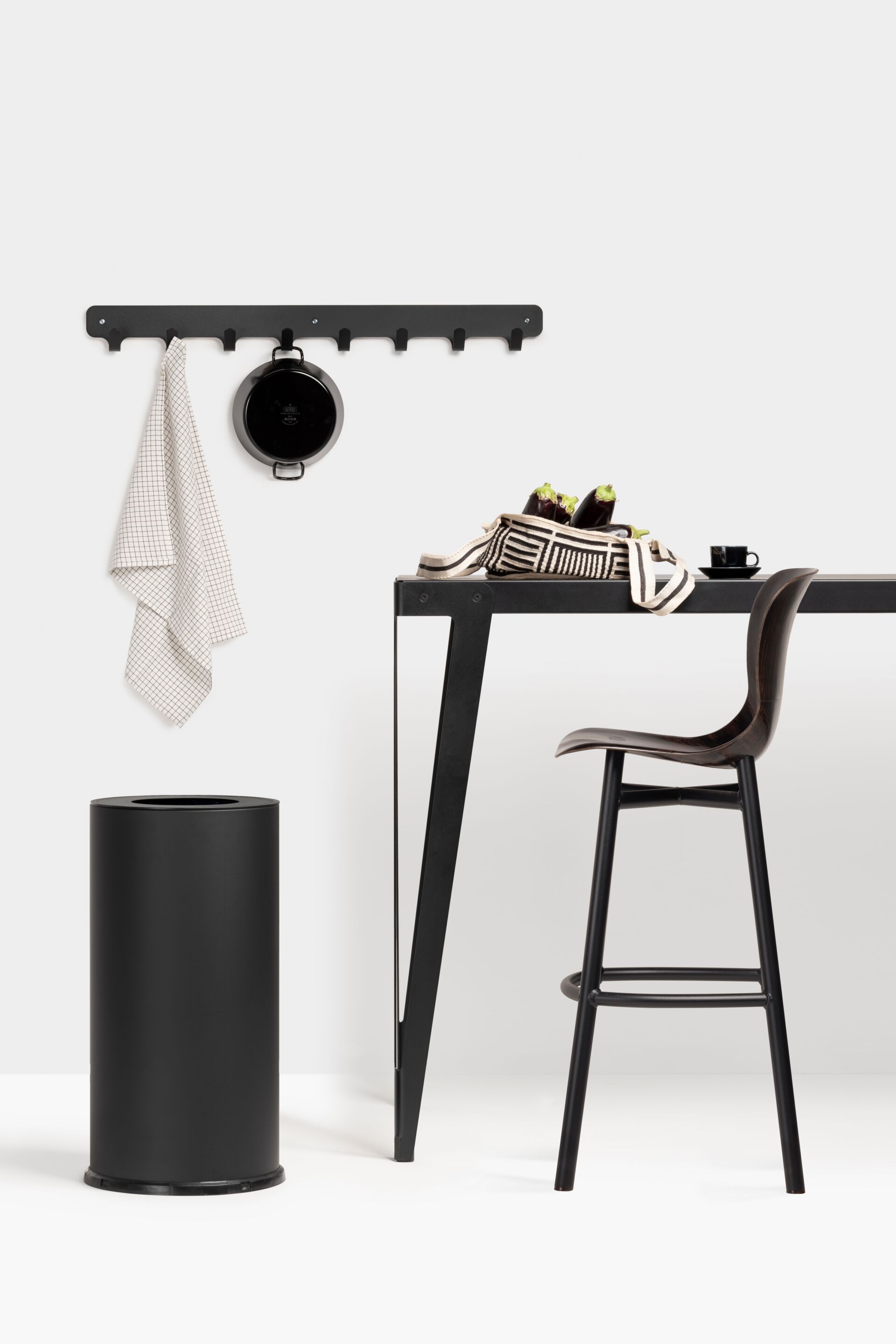 Стальная стойка для мусора с порошковым покрытием с крышкой FUNCTIONALS Revolved ARCH-00149185 - Вид №11