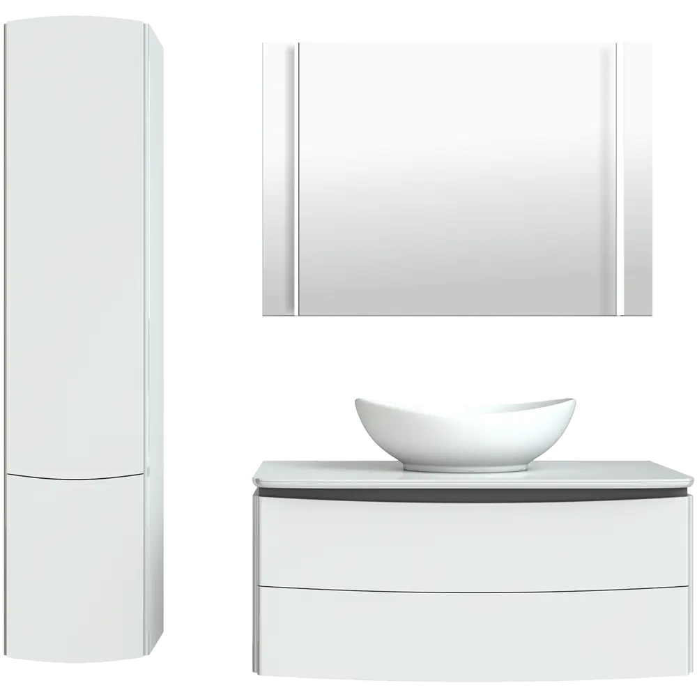 Тумба под раковину подвесная Cosmo 100 см цвет белый VIGO STLM-2193828 - Вид №4