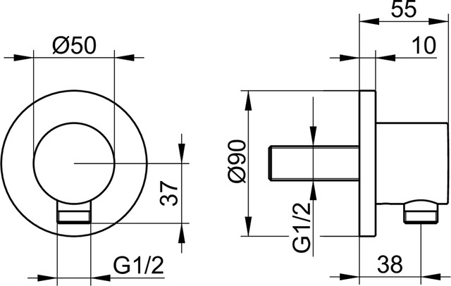 59547130001 Соединение-вывод для шланга DN 15 KEUCO IXMO - Вид №8
