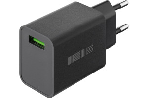 19003212 Зарядное устройство от сети NEW RT:1USB 18Вт 2.4A +Quick Charge3.0, черный 73016 Interstep