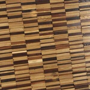 Мозаика и 3D панели из дерева Tarsi 3D Баста+ Дуб 3д (мозаика панели), брашированная (3Д (мозаика панели), Брашированная) 300х300 мм.