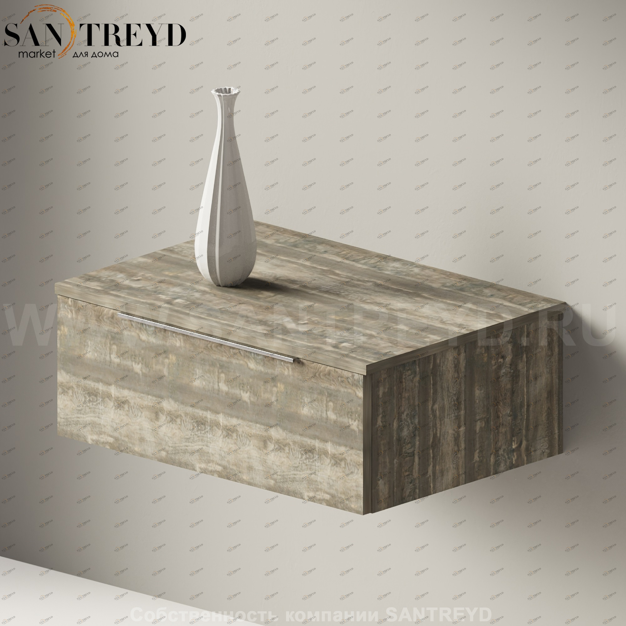 Flaminia BOX Настенная тумба 70 см с 1 ящиком BX297.WE Ceramica Flaminia BX297WE