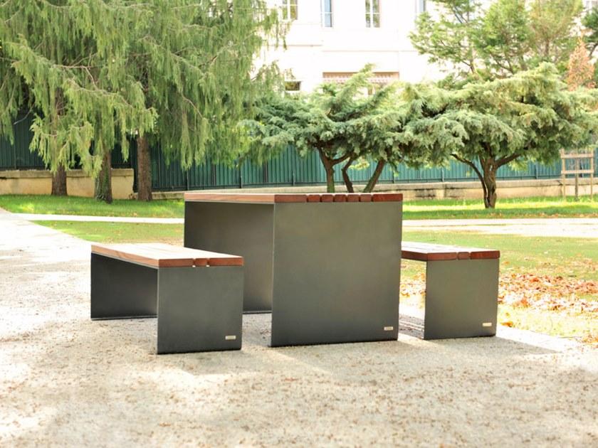 CYRIA Прямоугольный стол для пикника из стали и дерева Pysa sun-id-1403723 - Вид №2