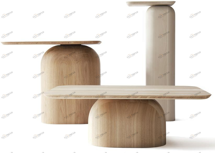 Nikari Низкий прямоугольный деревянный журнальный столик 12 design for nature sun-id-1440989