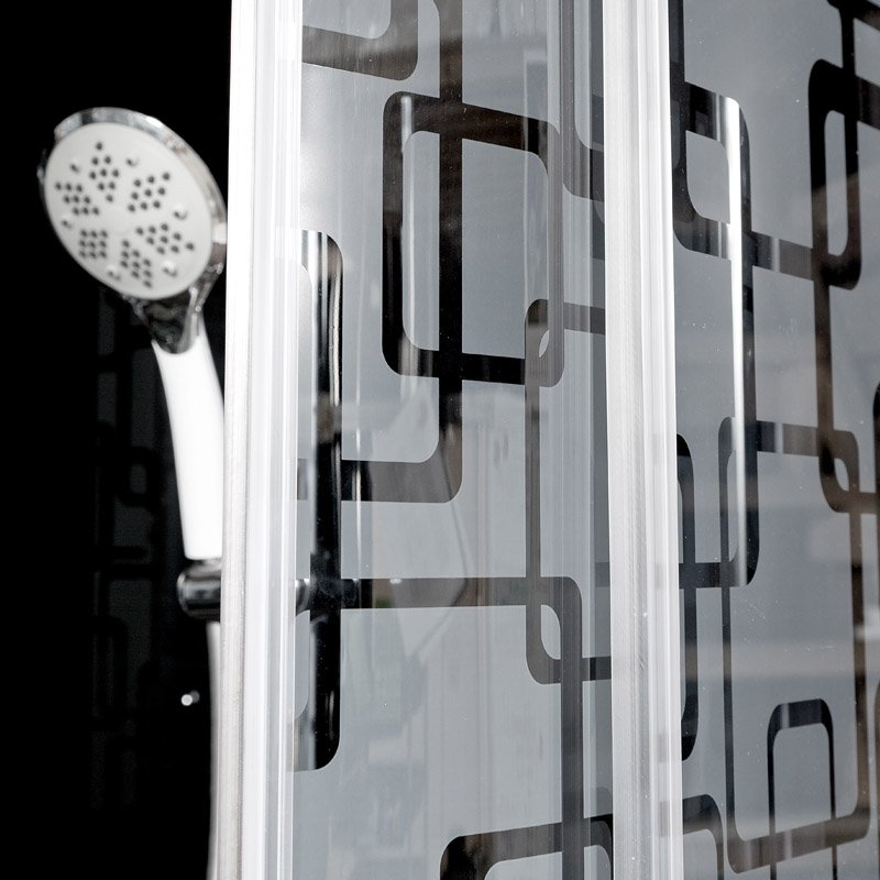 ЕМ1511 L N с гидромассажем (гм.) Душевая кабина DETO Серия EM BМ1510 N LED BLACK - Вид №19