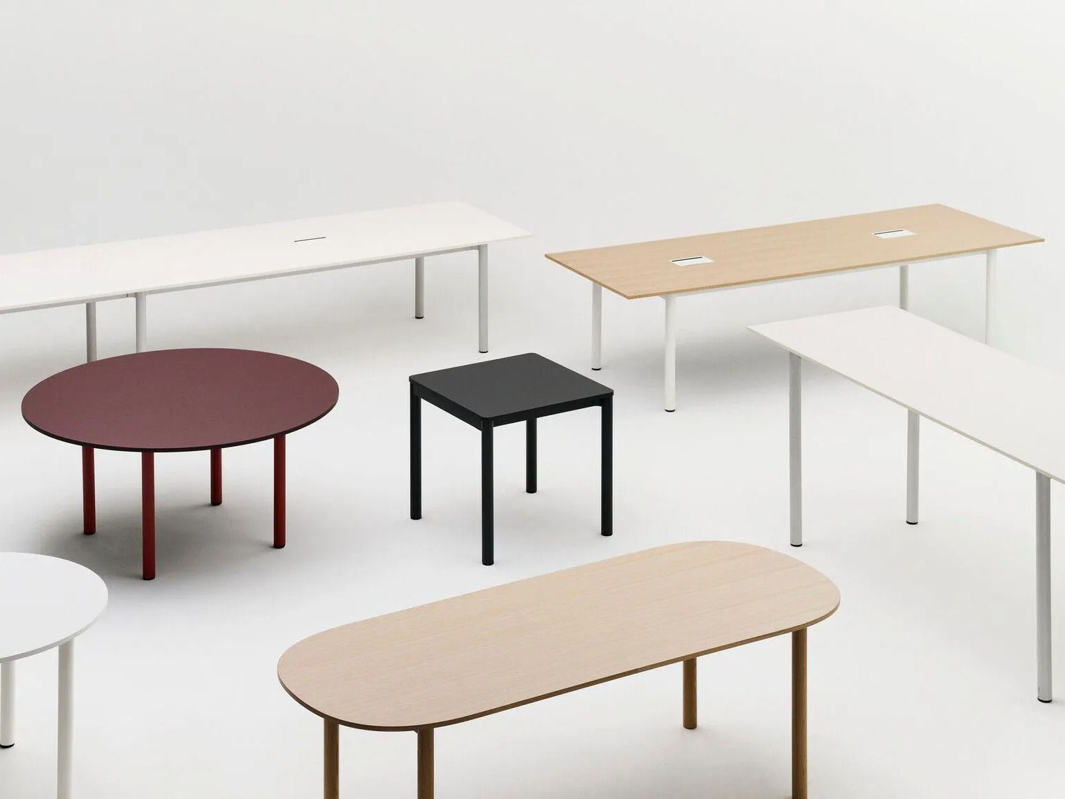 Прямоугольный стол с алюминиевыми или твердыми дубовыми ножками Hay пристройка ARCH-00016580 - Вид №4