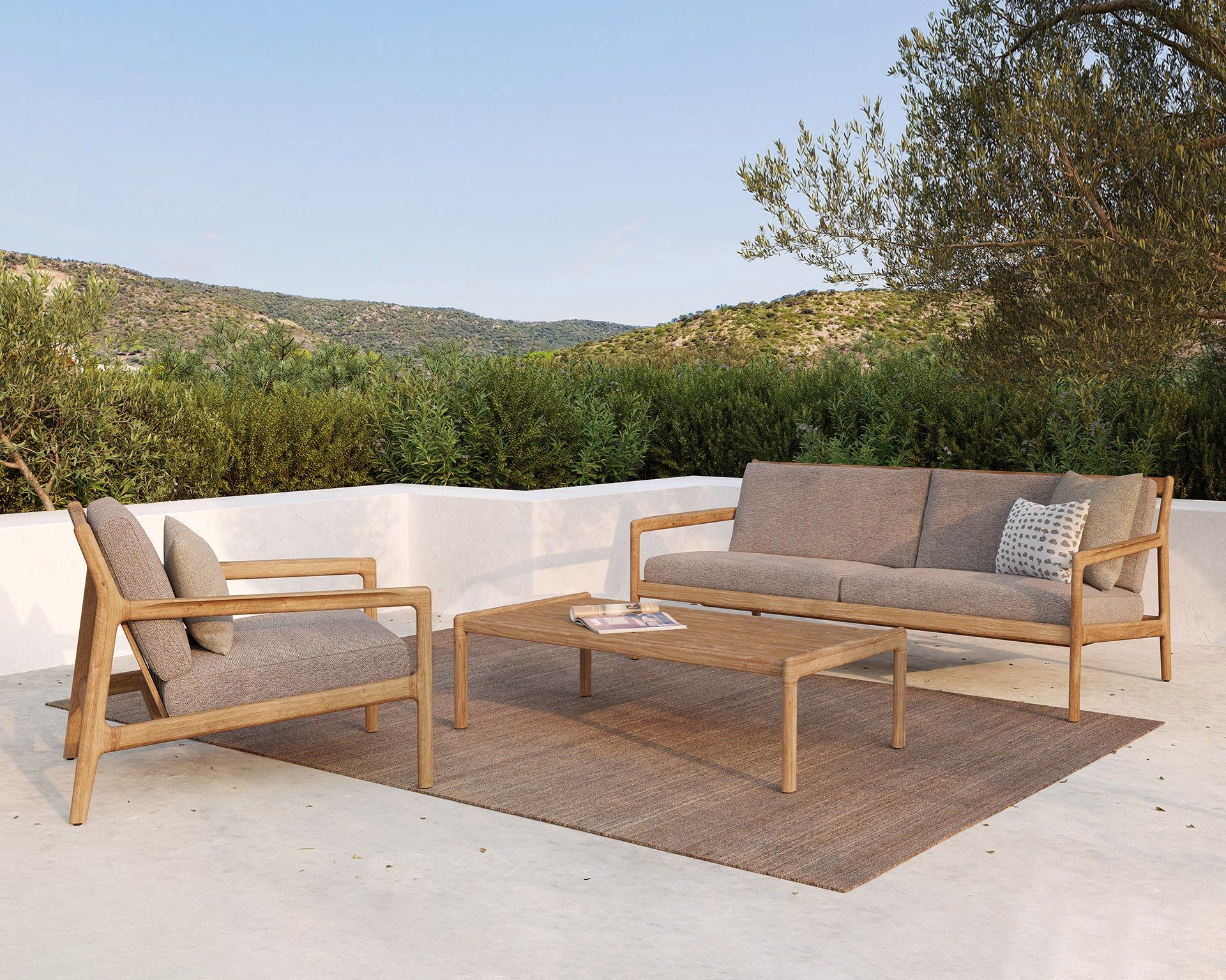 ТИК прямоугольный низкий садовый столик Ethnicraft Jack ARCH-00141404 - Вид №5