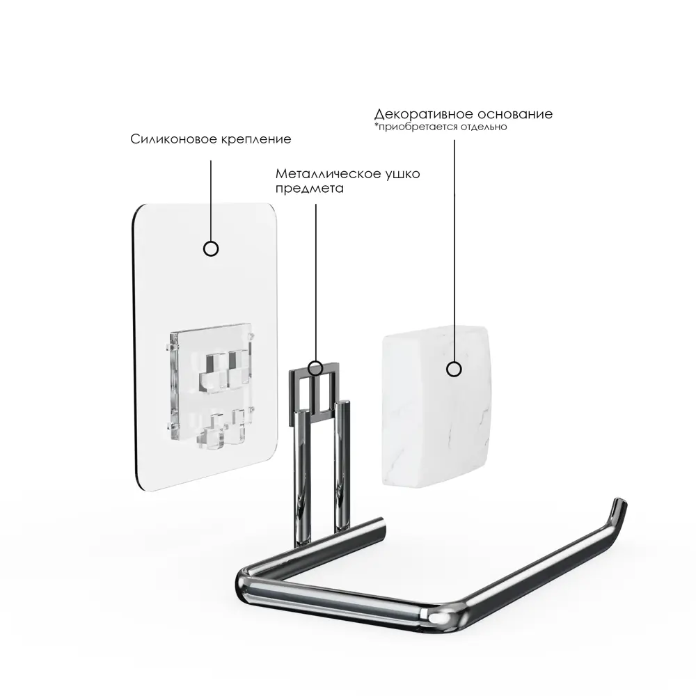 Держатель для полотенца Lemer You Color 5 крючков нержавеющая сталь цвет хром Нет STLM-2088623 - Вид №1