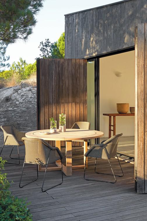 MNST1068 Обеденный стол teak 152см x 152см Manutti Siena - Вид №3