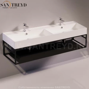 Консоль подвесная под раковину AGILE 141 см черная