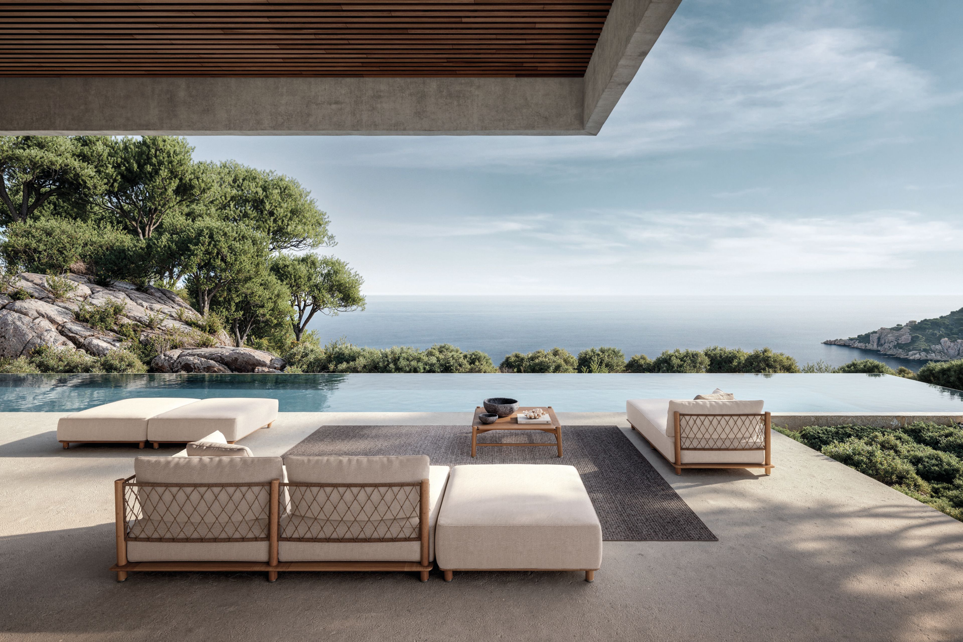 Угловое садовое кресло из ткани Gloster Salina ARCH-00111182 - Вид №5