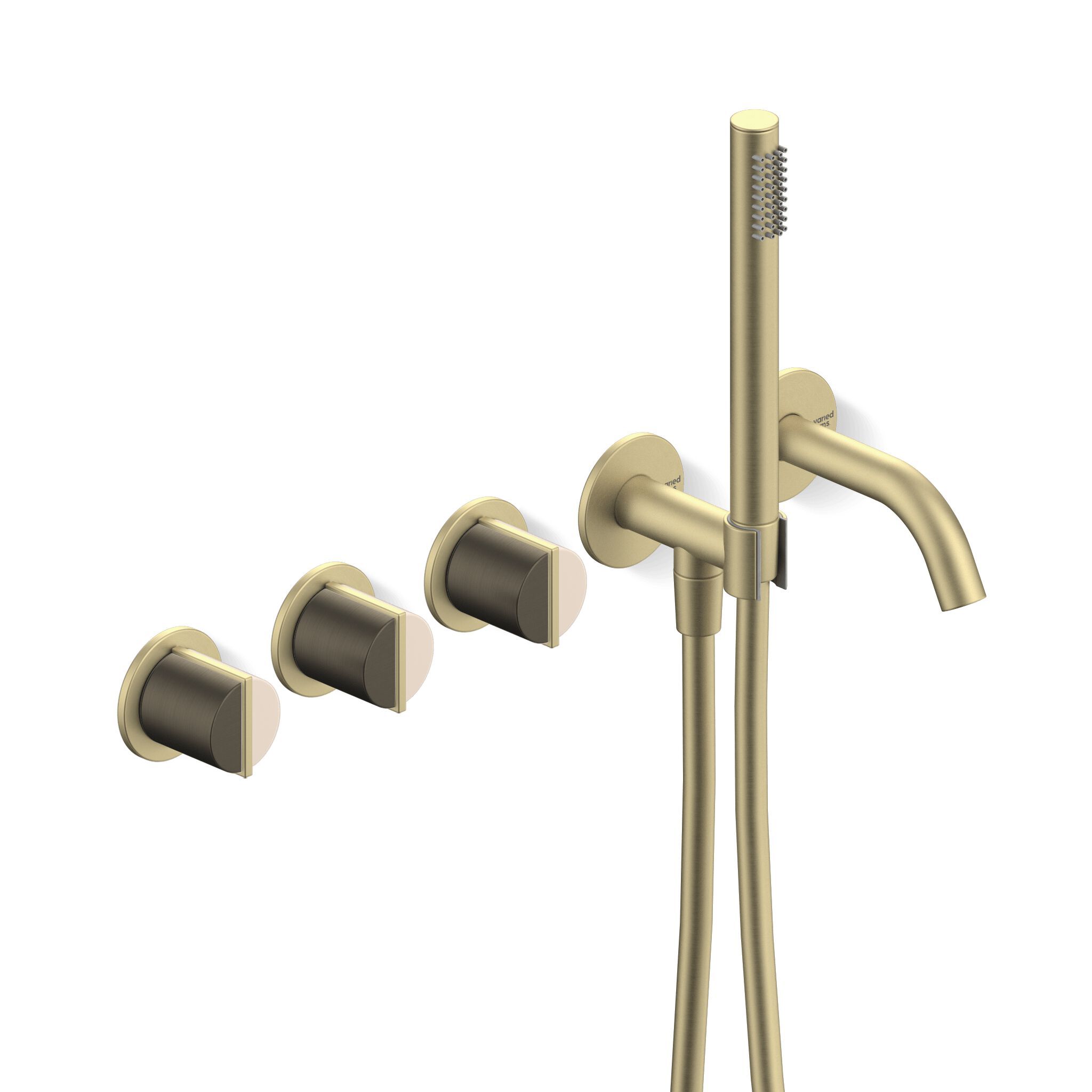 Настенный набор для ванны с 5 отверстиями и ручным душем Varied Forms Macaron ARCH-00113185 - Вид №11