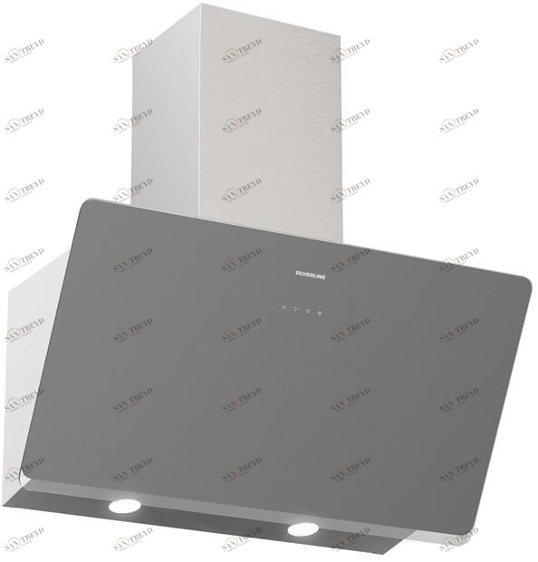 Silverline Настенная вытяжка из алюминия и стекла с сенсорным управлением sun-id-1483643