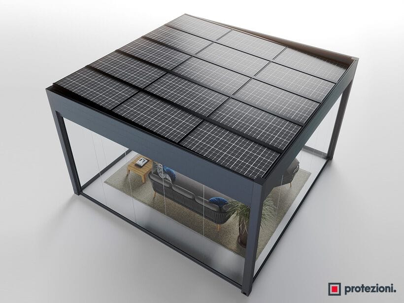 Отдельно стоящая крышка с фотоэлектрическими панелями Protezioni Nesos ARCH-00124839