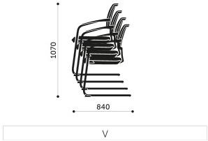 profim Стул для конференций из ткани с подлокотниками Xenon sun-id-1513418 - Вид №4
