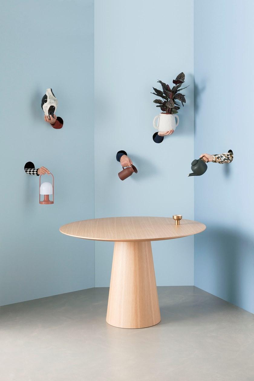 Crassevig Круглый стол из фанерованной древесины Inoko sun-id-1446009 - Вид №4