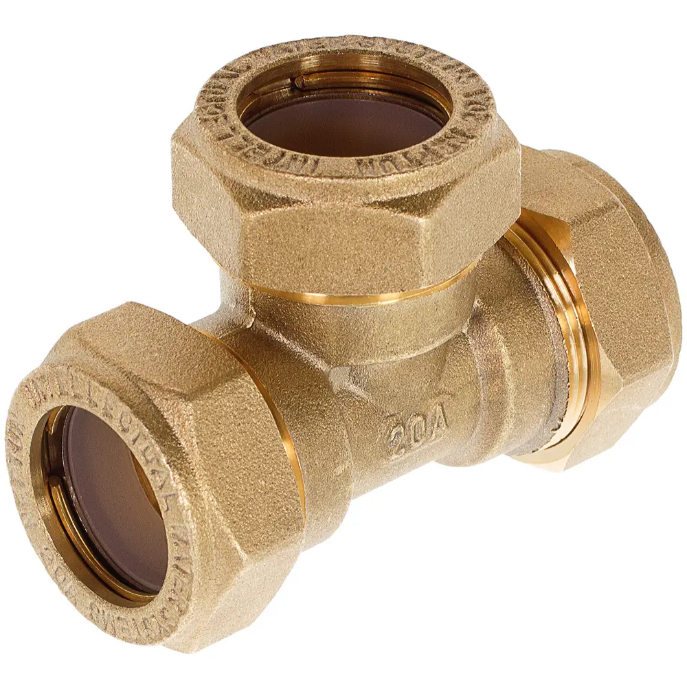 Тройник Neptun IWS обжимной 20х20х20 мм латунь STLM-2118461