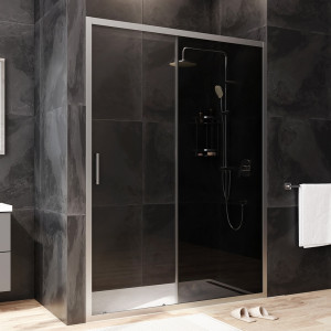 W90G-140-1-195MG Solo Дверь душевая 140х195 стекло тонированное профиль матовый хром AM.PM Gem