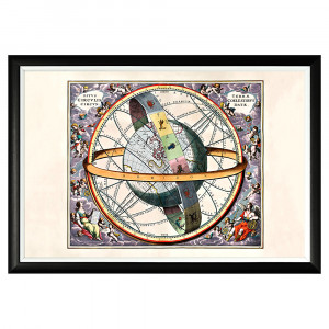 550016817_1818 Арт-постер «Андреас Целлариус: Земля в центре астрологических кругов (1660)» Object Desire