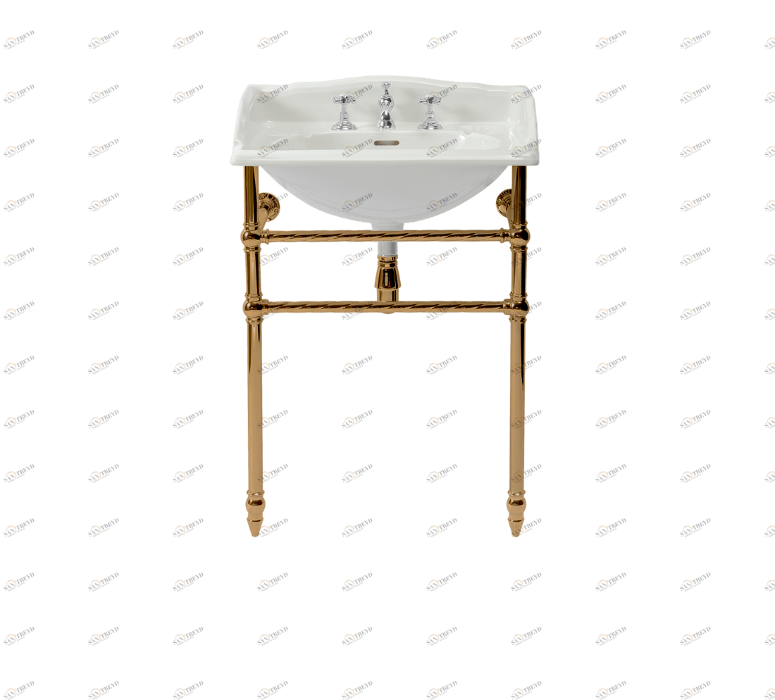 Gentry Home Таз большой белый Victorian Бронза GH102138