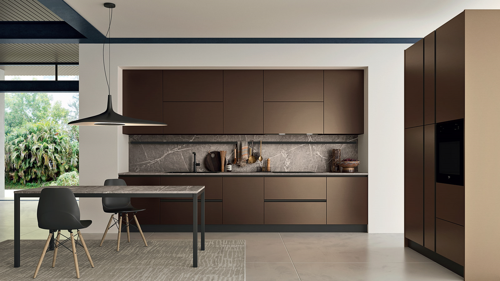 Easy 004  Кухонный гарнитур Ar-Due P.e.t. anta bordata 4 lati 