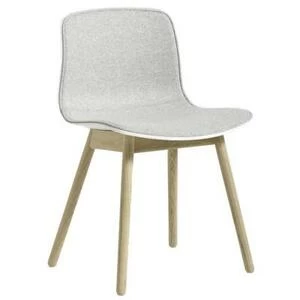 Стул AAC12 мягкий, белый со светлыми ножками