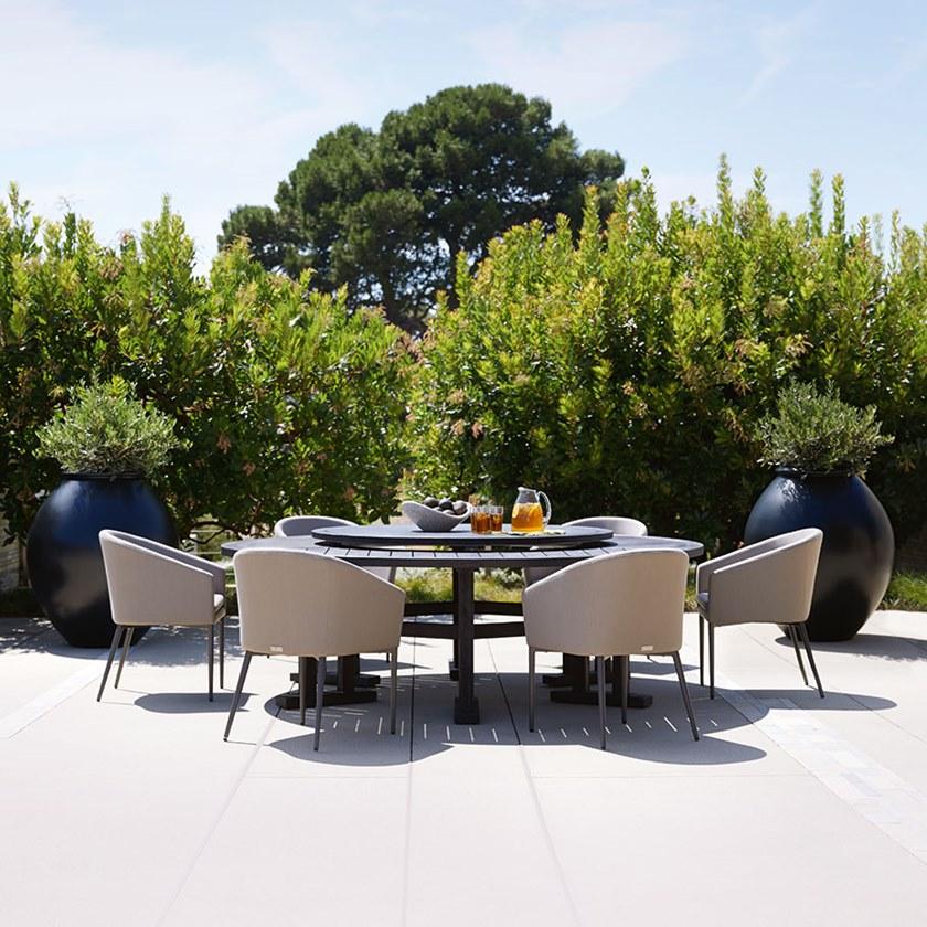 JANUS et Cie Круглый обеденный стол из тикового дерева с ленивой сьюзан Arbor sun-id-1344862 - Вид №2