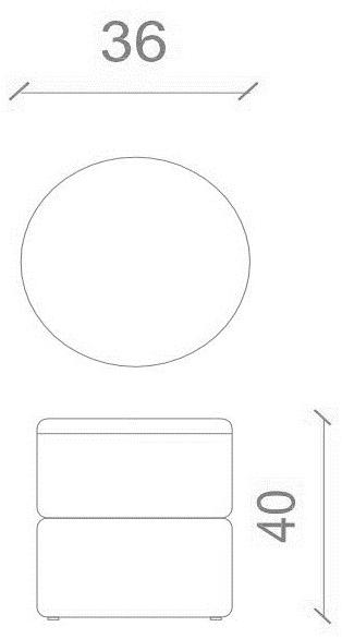 B&T Design Круглый кожаный пуф sun-id-1370658 - Вид №1