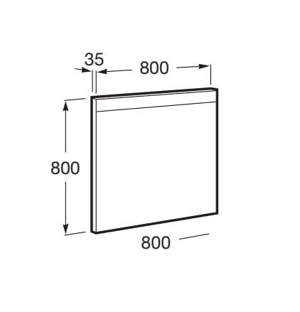 Квадратное зеркало со встроенным настенным освещением Roca Призма ARCH-00074453 - Вид №2