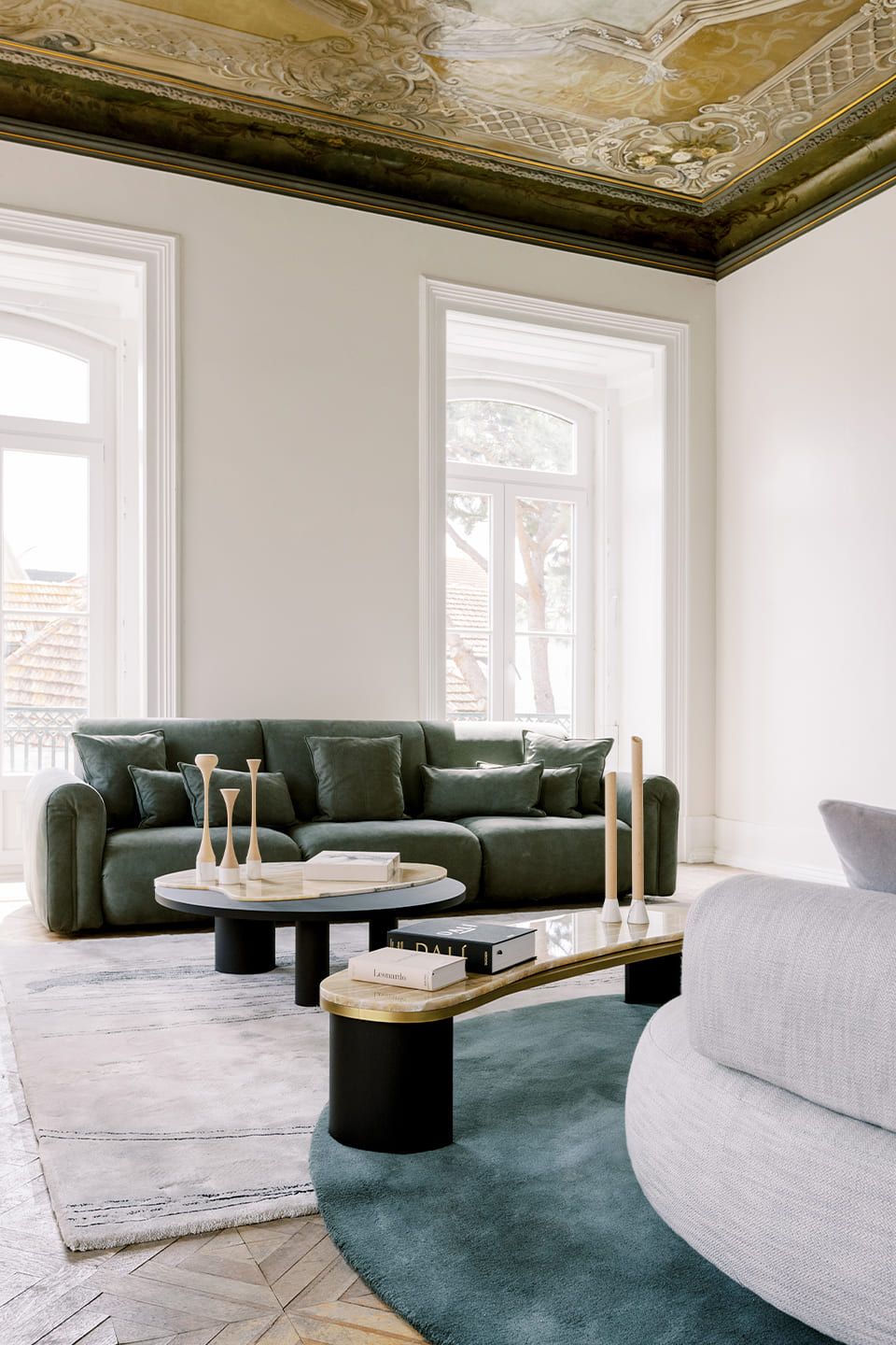 Низкий журнальный столик из дуба и оникса Shadow Greenapple Bordeira ARCH-00111828 - Вид №3