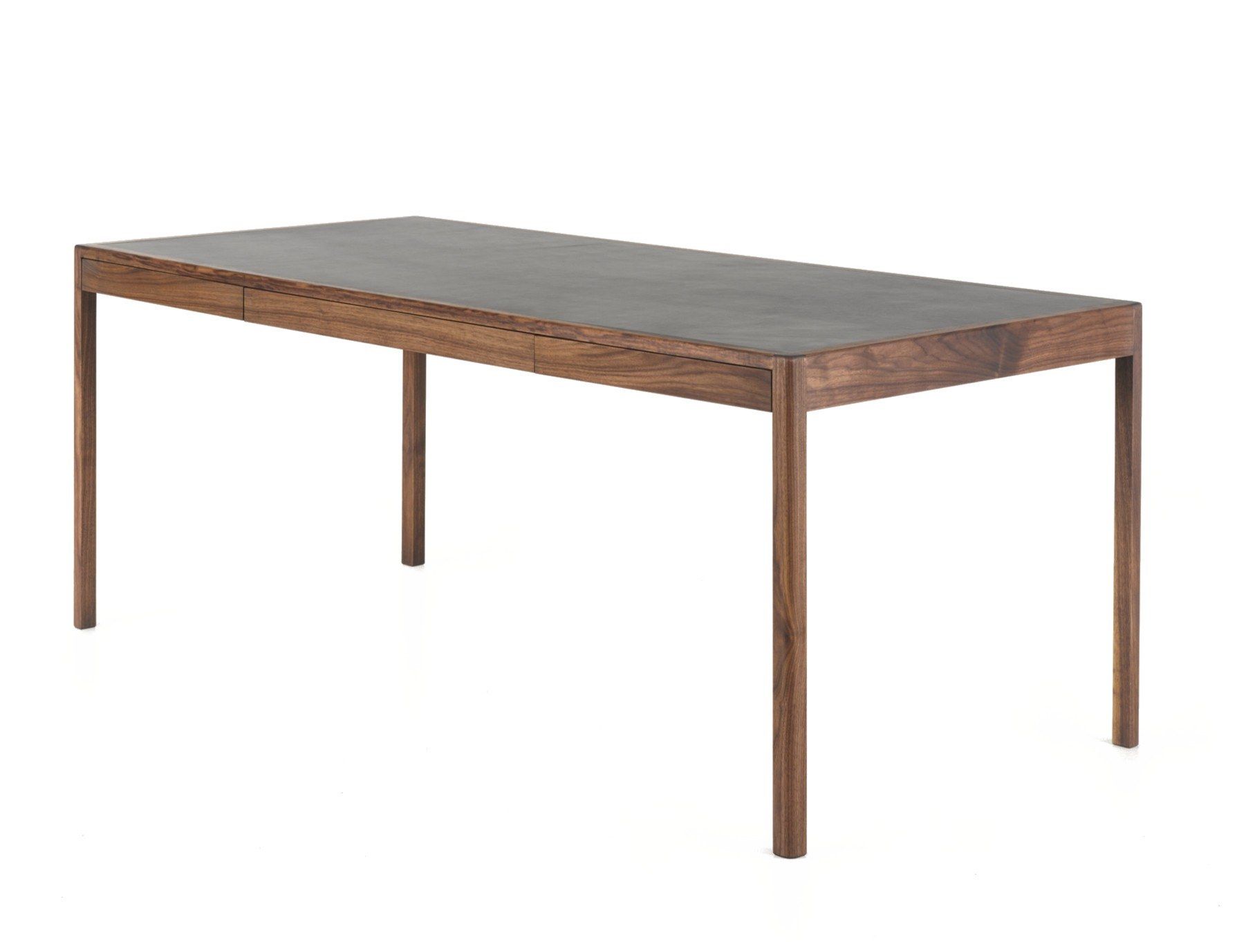 Стол из массива дерева с ящиками и кожаной столешницей BassamFellows Leather Desk ARCH-00147203 - Вид №1