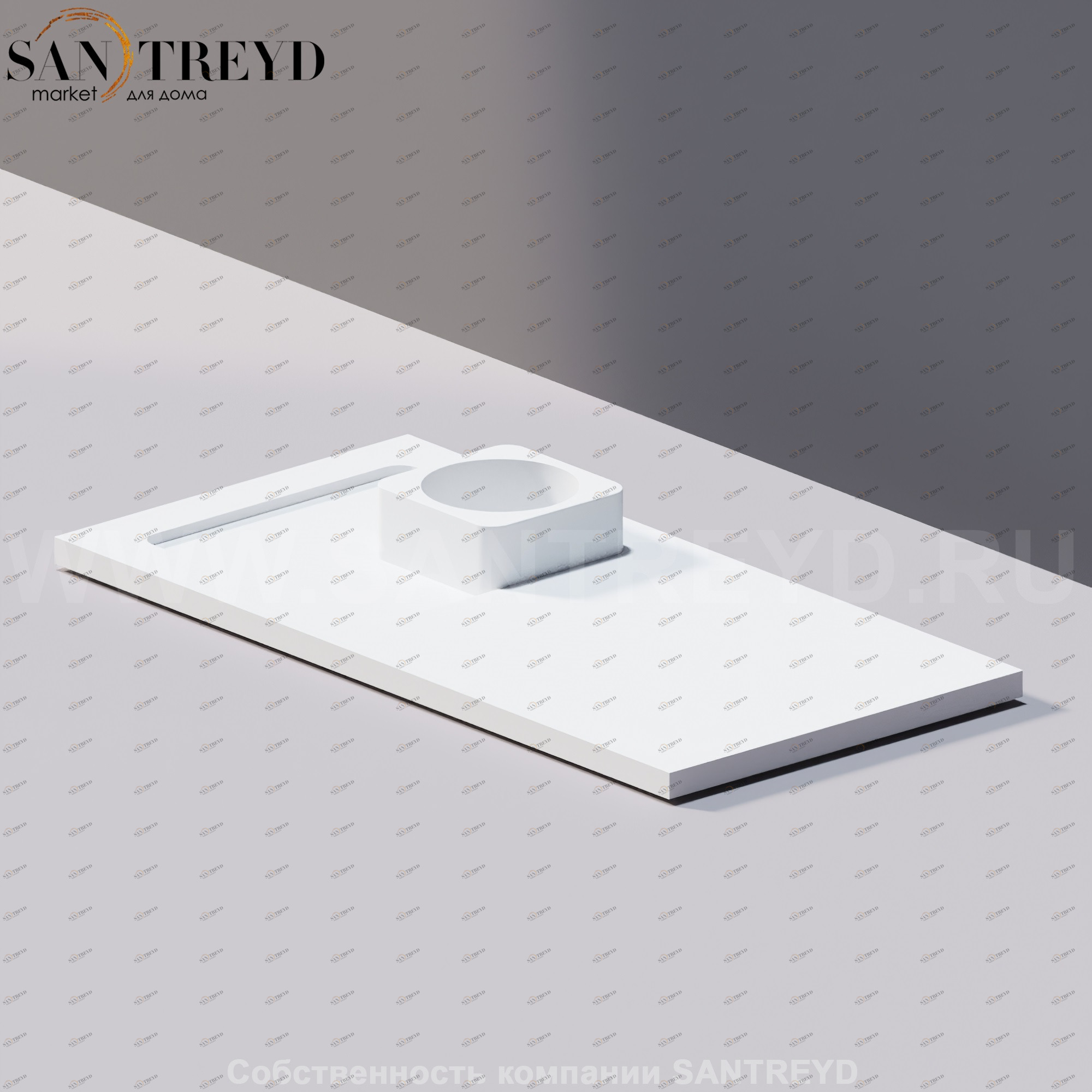 Agape SURF Мыльница / Универсальный лоток 20 см белый ACOM627Z