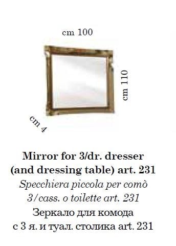 Зеркало из стекла с рамкой Arredoclassic фантазия ARCH-00152171 - Вид №5