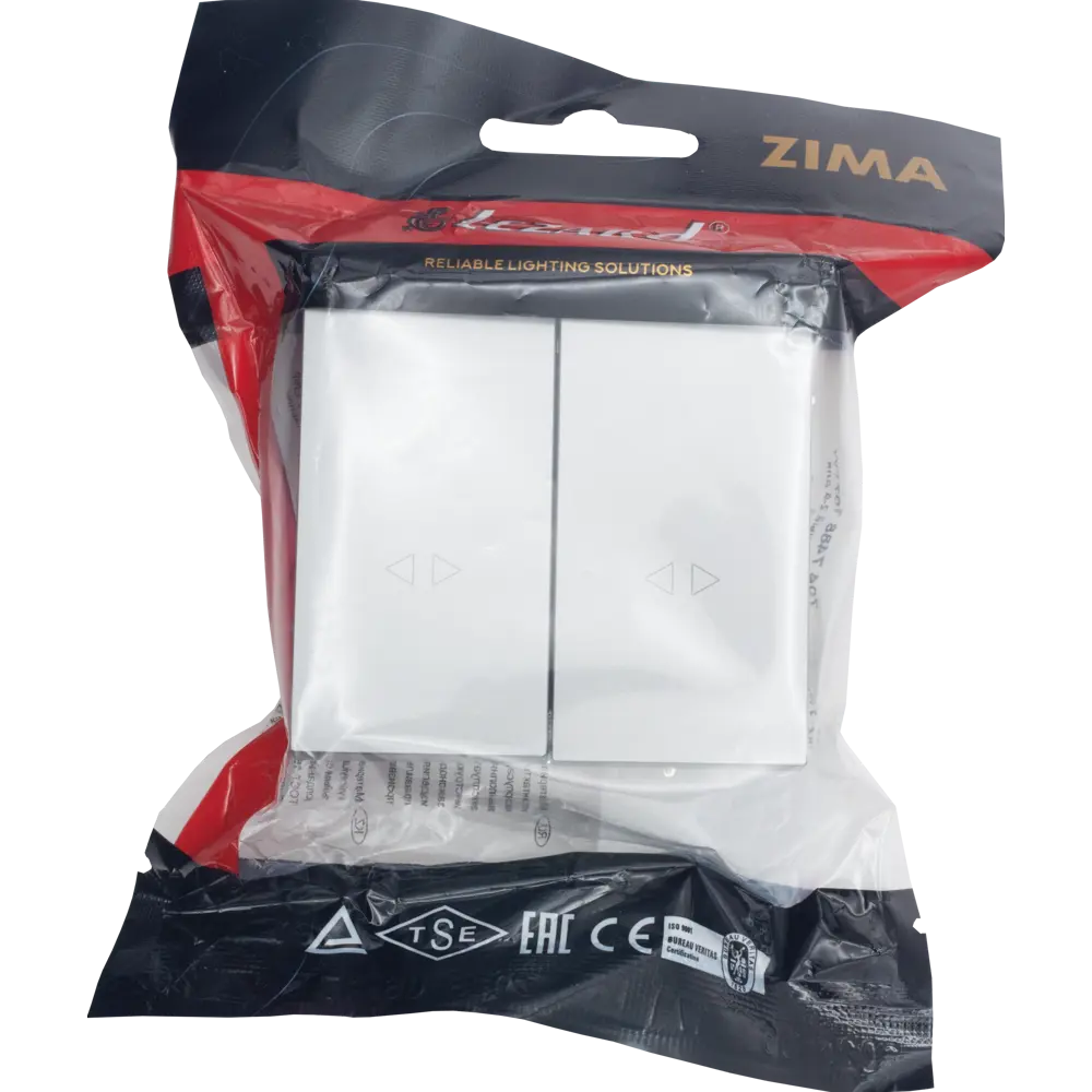 Выключатель встраиваемый Lezard Zima 2 клавиши цвет серый матовый STLM-2033602 - Вид №5