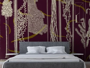 Affreschi & Affreschi Рулонные экологические обои из гипса с цветочными мотивами Season 1 Kw1707