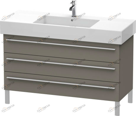 XL655509090 Тумбочка напольная X-Large #XL6555 1200 x 470 мм Фланелево-серый шелковисто-матовый лак Duravit