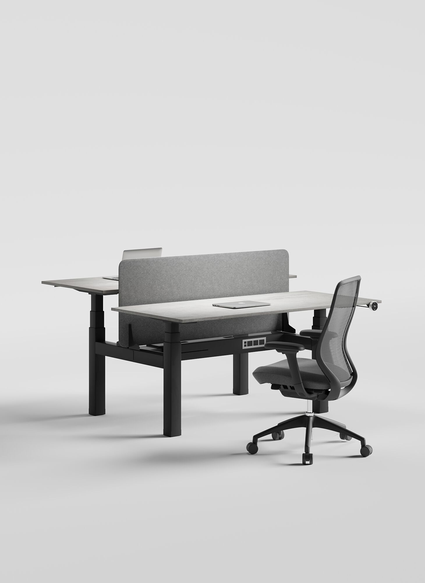 Деревянный стол с регулируемой высотой и звукопоглощающими перегородками WORKSPACE MAX CLUSTER OF 2 ARCH-00047187 - Вид №4