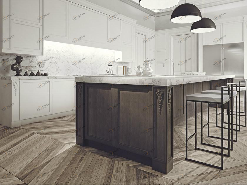 L'Origine Деревянная кухня с островом Aeterna sun-id-1449841