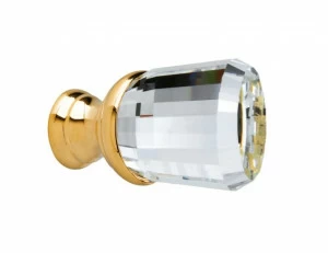 0Z5740.000.71 Ручка для шкафа диаметром 20 мм с кристаллами сваровски Античное серебро