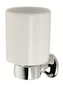 OP10(08) Stil Haus Opera, настенный керамический стакан, цвет хром
