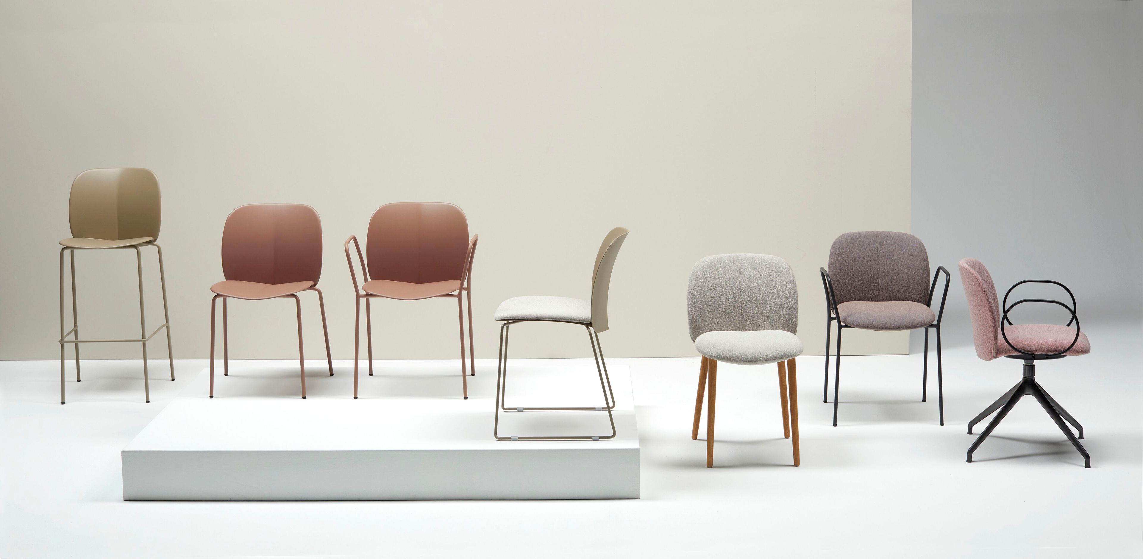 Переработанный пластиковый высокий стул с подставкой для ног S-CAB Mentha ARCH-00002524 - Вид №8