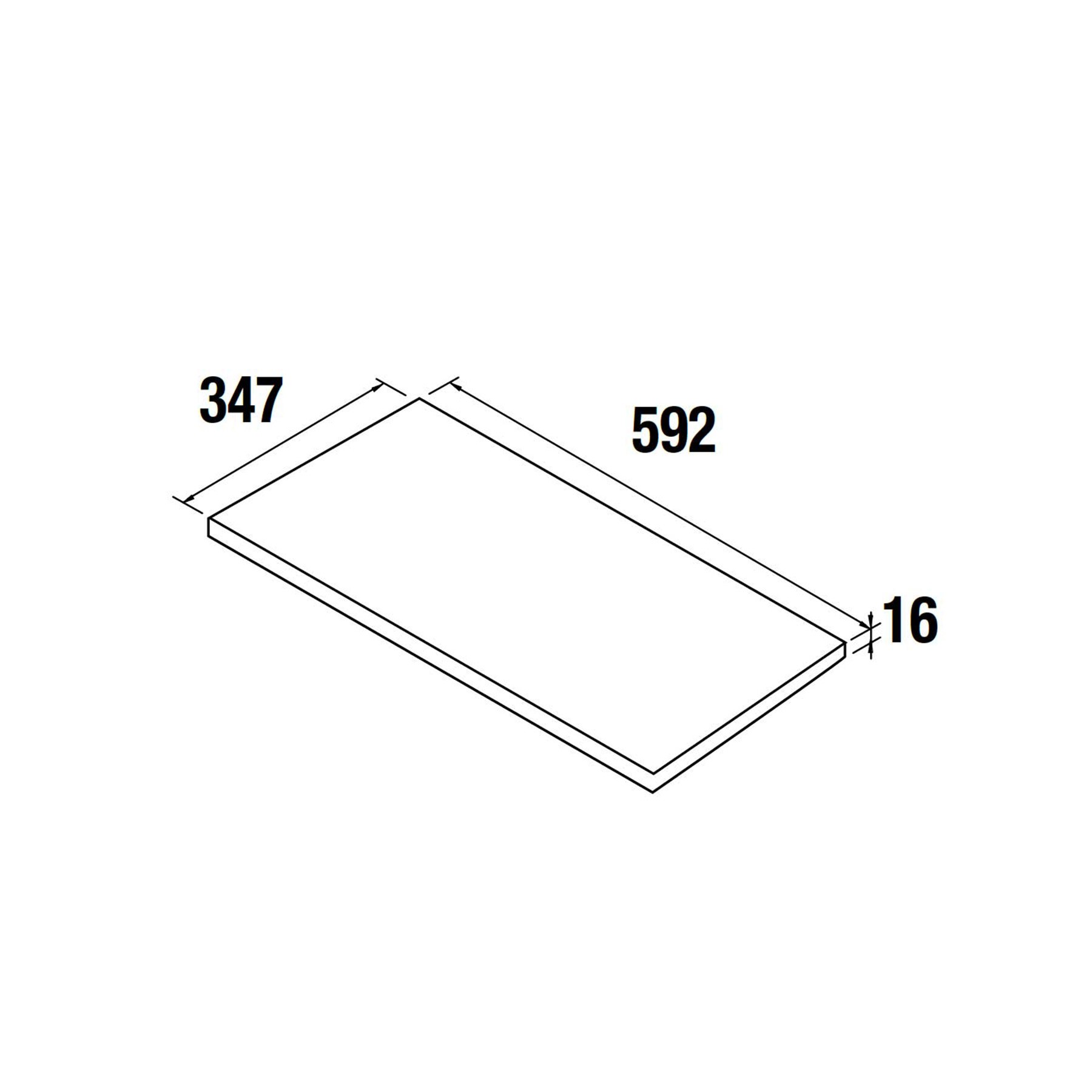 24352 SALGAR Полка АЛЬЯНС глубина 40 СОСНА ЛУЧШАЯ 593 x 347 x 16 мм  - Вид №1