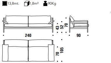 Moroso 3-х местный диван со съемным чехлом Iron maiden sun-id-1469930 - Вид №3