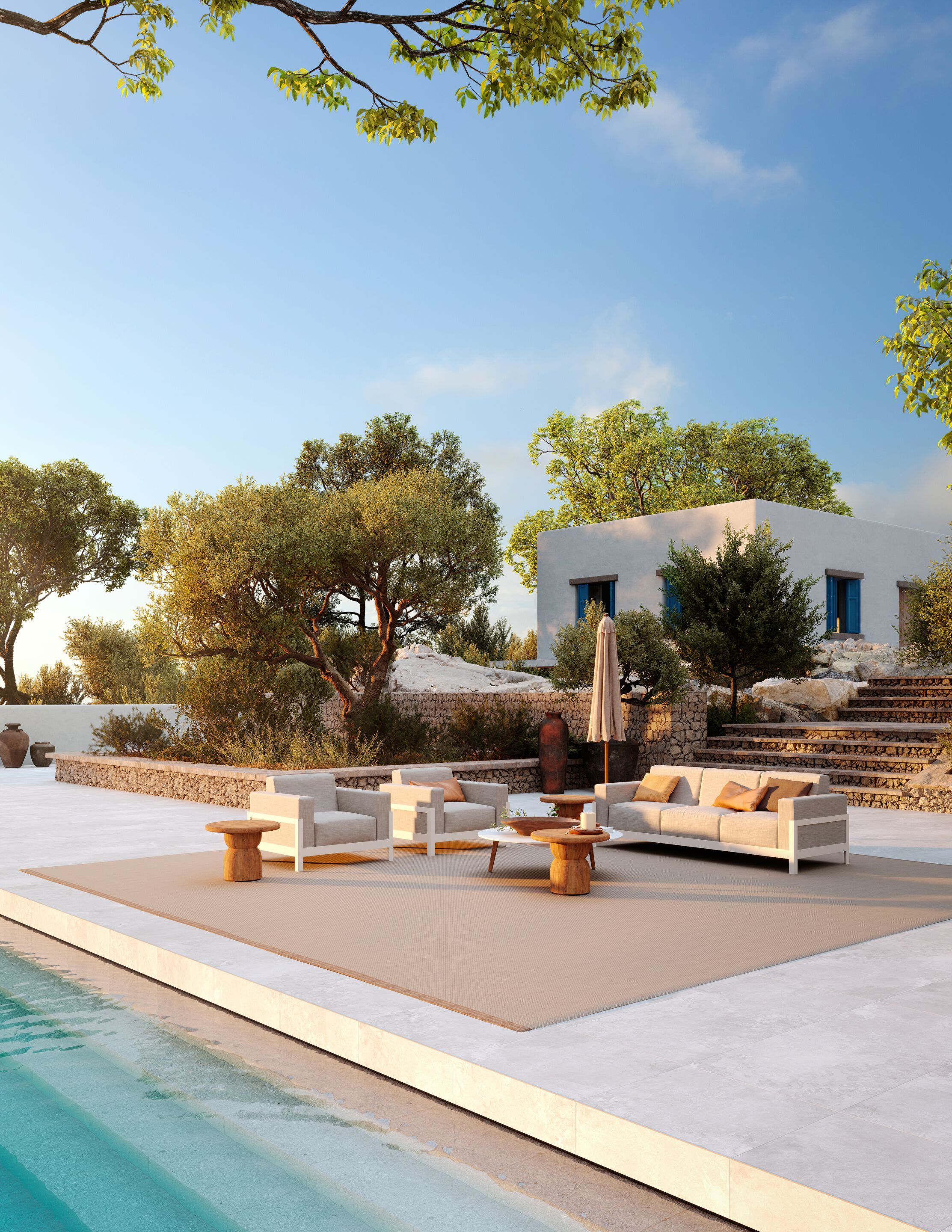 Тканевое садовое кресло с подлокотниками для контракта Walters More Comfort ARCH-00116717 - Вид №10