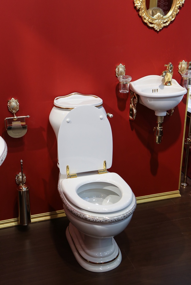 ML.MLD-25.702.D2/ML.MLD-25.708.D2/ML.OLV-29.012/ML.OLV-29.015/ML.RIC-29.040.BI.DO Компакт унитаз с бачком Золотистый Migliore  Италия  - Вид №4