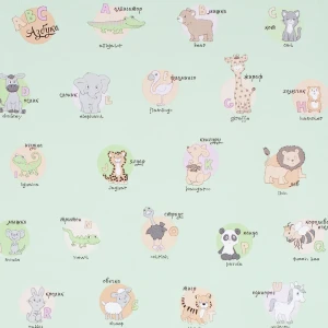 Обои на Eco основе для детской Школа 0.53х10 м цвет зелёный VS983053