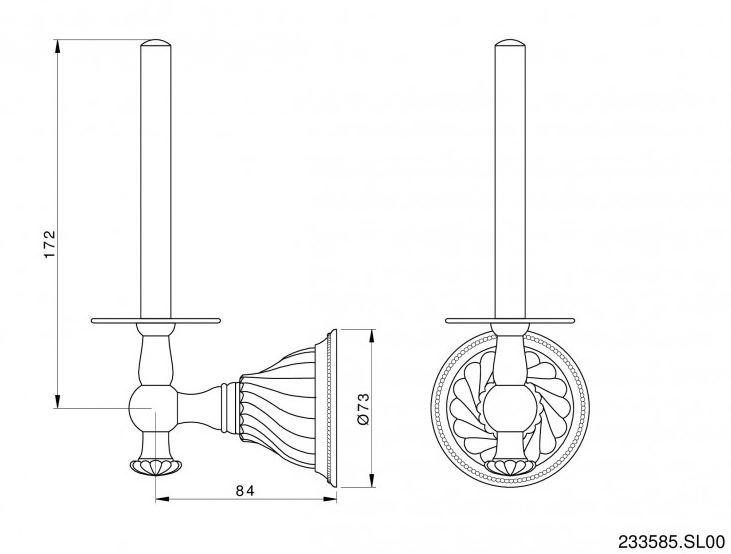 Bronces Mestre Держатель запасного рулона Artica with porcelain 233585.sl00.50 - Вид №1