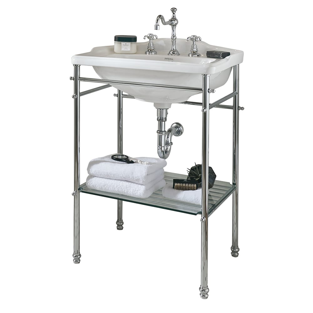 IMSR96 Подставка для умывальника Drift Square со стеклянной полкой Drift Imperial - Вид №1